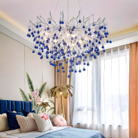 Candelabru Cristal CC335/400CH, 4x G9, Crom si Cristale Albastre, 40cm, Inaltime Reglabila Candelabru Cristal CC335/400CH, 4x G9, Crom si Cristale Albastre, 40cm, Inaltime Reglabila
