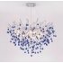 Candelabru Cristal CC335/600CH, 9x G9, Crom si Cristale Albastre, 60cm, Inaltime Reglabila [4]
