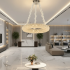 Candelabru Cristal cu Telecomanda, PRAGA Magno, 33W, Lumina Calda/Rece/Neutra, Diametru 55cm, Auriu, Inaltime Reglabila [2]