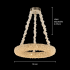 Candelabru Cristal cu Telecomanda, PRAGA Magno, 33W, Lumina Calda/Rece/Neutra, Diametru 55cm, Auriu, Inaltime Reglabila [4]