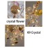 Candelabru Modern cu Cristal, FloraLux, 32xG4, Auriu si Cristale , 54.5cm, Inaltime Reglabila, Metal si Cristal [4]