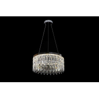 Candelabru LED cu Telecomanda, 76W, ROYALE Nobile, Diametru 40 cm, Inaltime 120 cm, Lumina Rece/Neutra/Calda, Dimabila, Argintiu, Cristal, Otel