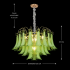 Candelabru Cristal MURANO Magno 7xE14, D60 cm, Verde, Inaltime Reglabila, Metal si Cristal [4]