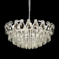 Candelabru Cristal CC5122/500CR 9x E14, Diametru 50cm, Crom Lucios, Inaltime Reglabila Candelabru Cristal CC5122/500CR 9x E14, Diametru 50cm, Crom Lucios, Inaltime Reglabila