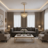 Candelabru Cristal MONARCH Eleganza 3xE14, Diametru 50cm, Inaltime 35cm, Auriu Lucios, Inaltime Reglabila, Design Elegant [3]