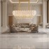 Candelabru Cristal PETAL Regalis 12xE14, 80x30 cm, Auriu, Inaltime Reglabila, Metal si Cristal [2]
