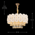 Candelabru Cristal PETAL Nobile 6xE14, D40 cm, Auriu, Inaltime Reglabila, Metal si Cristal [4]