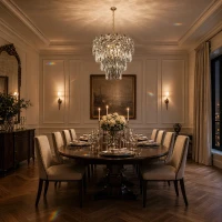 Candelabru Cristal WINDSOR Petito 3xE14, Diametru 29cm, Crom Lucios, Inaltime Reglabila Candelabru Cristal WINDSOR Petito 3xE14, Diametru 29cm, Crom Lucios, Inaltime Reglabila