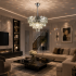 Candelabru Cristal WINDSOR Nobile 5xE14, Diametru 39cm, Crom Lucios, Inaltime Reglabila [4]