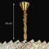 Candelabru Cristal WINDSOR Nobile 5xE14, Diametru 39cm, Auriu Lucios, Inaltime Reglabila [3]