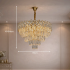 Candelabru Cristal WINDSOR Eleganza 8x E14, Diametru 39cm, Auriu Lucios, Inaltime Reglabila, Metal si Cristal [3]