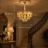 Candelabru Cristal VENARIA 8x E14, Diametru 50cm, Auriu Lucios, Inaltime Reglabil [4]