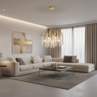 Candelabru Cristal ARBUS Eleganza, Φ50cm, 6xE14, Auriu, Metal si Cristal Candelabru Cristal ARBUS Eleganza, Φ50cm, 6xE14, Auriu, Metal si Cristal