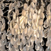 Candelabru Cristal WILLOW, 5x E14, Diametru 50cm, Crom Candelabru Cristal WILLOW, 5x E14, Diametru 50cm, Crom
