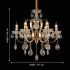 Candelabru Cristal PSE Magno, 6xE14, D61cm, Inaltime Reglabila, Metal si Cristal, Auriu [4]