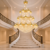 Candelabru Cristal , 61xE14, Diametru 150cm, Inaltime 200cm, Auriu Lucios, Inaltime Reglabila, Design Elegant Candelabru Cristal , 61xE14, Diametru 150cm, Inaltime 200cm, Auriu Lucios, Inaltime Reglabila, Design Elegant