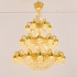 Candelabru Cristal , 61xE14, Diametru 150cm, Inaltime 200cm, Auriu Lucios, Inaltime Reglabila, Design Elegant [4]