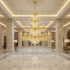 Candelabru Cristal , 54xE14, Diametru 150cm, Inaltime 230cm, Auriu Lucios, Inaltime Reglabila, Design Elegant [3]
