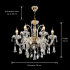 Candelabru Cristal 6xE14, D68cm, Argintiu, Inaltime Reglabila, Metal si Cristal [4]