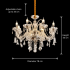 Candelabru Cristal 8xE14, D78cm, Argintiu, Inaltime Reglabila, Metal si Cristal [4]