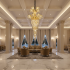 Candelabru Cristal PALACE Regalis, 13 brate, 29xG9, D80cm, Auriu Lucios, Inaltime Reglabila, Metal si Cristal [3]