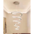 Candelabru LED cu Telecomanda TWIST, 272W, Diametru 80 cm, Inaltime 150 cm, Lumina Rece/Neutra/Calda, Dimabila, Crom, Cristal, Otel [2]
