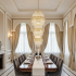 Candelabru Cristal TRIO Regalis 63xE14, Diametru 80cm, Inaltime 260cm, Auriu Lucios, Inaltime Reglabila, Design Elegant [3]