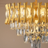 Candelabru Cristal HAMPTON Petito 3xE14, Diametru 30cm, Auriu Lucios, Inaltime Reglabila [2]