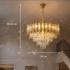 Candelabru Cristal HAMPTON Petito 3xE14, Diametru 30cm, Auriu Lucios, Inaltime Reglabila [3]