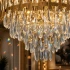 Candelabru Cristal HAMPTON Eleganza 8x E14, Diametru 49cm, Auriu Lucios, Inaltime Reglabila [4]