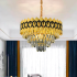Candelabru Cristal PIERREFONDS Nobile 5xE14, Diametru 38.5cm, Auriu Lucios, Inaltime Reglabila [3]