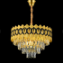 Candelabru Cristal PIERREFONDS Nobile 5xE14, Diametru 38.5cm, Auriu Lucios, Inaltime Reglabila [4]