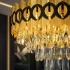 Candelabru Cristal PIERREFONDS Eleganza 8x E14, Diametru 48.5cm, Auriu Lucios, Inaltime Reglabila [2]