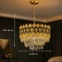 Candelabru Cristal PIERREFONDS Eleganza 8x E14, Diametru 48.5cm, Auriu Lucios, Inaltime Reglabila [4]