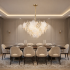 Candelabru Cristal LUXE Regalis, 21xE14, Diametru 80cm, Inaltime 45cm, Auriu Lucios, Inaltime Reglabila, Design Elegant [3]