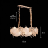 Candelabru Cristal LUXE Supremo, 11xE14, Dimensiuni 83x33 cm, Inaltime 28cm, Auriu Lucios, Inaltime Reglabila, Design Elegant [4]