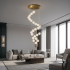 Candelabru Cristal MILLE, 25xG9 , Diametru 60cm x Inaltime 340cm, Cristal si Metal, Auriu [2]
