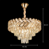 Candelabru Cristal VECTOR Eleganza 8xE14, Diametru 48cm, Auriu Lucios, Inaltime Reglabila, Metal si Cristal [4]