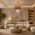Candelabru Cristal VERSAILLES Petito 3xE14, Diametru 30cm, Auriu, Inaltime Reglabila, Metal si Cristal [4]