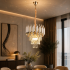 Candelabru Cristal VERSAILLES Petito 3xE14, Diametru 30cm, Auriu Lucios si Alb, Inaltime Reglabila, Metal si Cristal [2]