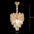 Candelabru Cristal VECTORIA Petito 3xE14, Diametru 28cm, Auriu, Inaltime Reglabila, Metal si Cristal [4]