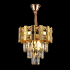 Candelabru Cristal BRAN Petito 3xE14, Diametru 30cm, Auriu Lucios, Inaltime Reglabila [3]