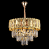 Candelabru Cristal BELVEDERE Nobile 5xE14, Diametru 40cm, Auriu Lucios, Inaltime Reglabila [3]