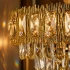 Candelabru Cristal BELVEDERE Eleganza 8xE14, Diametru 50cm, Auriu Lucios, Inaltime Reglabila [2]