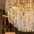 Candelabru Cristal ALHAMBRA Petito 3x E14, Diametru 30cm, Auriu Lucios, Inaltime Reglabila [2]