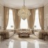 Candelabru Cristal KONIG Grande, 32xE14, D120 cm, Auriu, Inaltime Reglabila, Metal si Cristal [2]