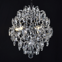 Candelabru Cristal CRYSTARA Nobile, 5x E14, Diametru 40cm, Crom Lucios Candelabru Cristal CRYSTARA Nobile, 5x E14, Diametru 40cm, Crom Lucios