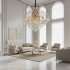 Candelabru Cristal PALERMO Regalis, 12x E14, Diametru 80cm, Auriu [3]
