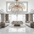 Candelabru Cristal PALERMO Eleganza 5xE14, Diametru 50cm, Auriu [2]