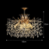 Candelabru Cristal PROWES Magno, 10xE14, D60 cm, Auriu, Inaltime Reglabila, Metal si Cristal [4]